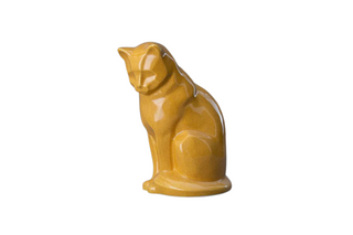 Kaufen gelb Tierurne Katze Keramik