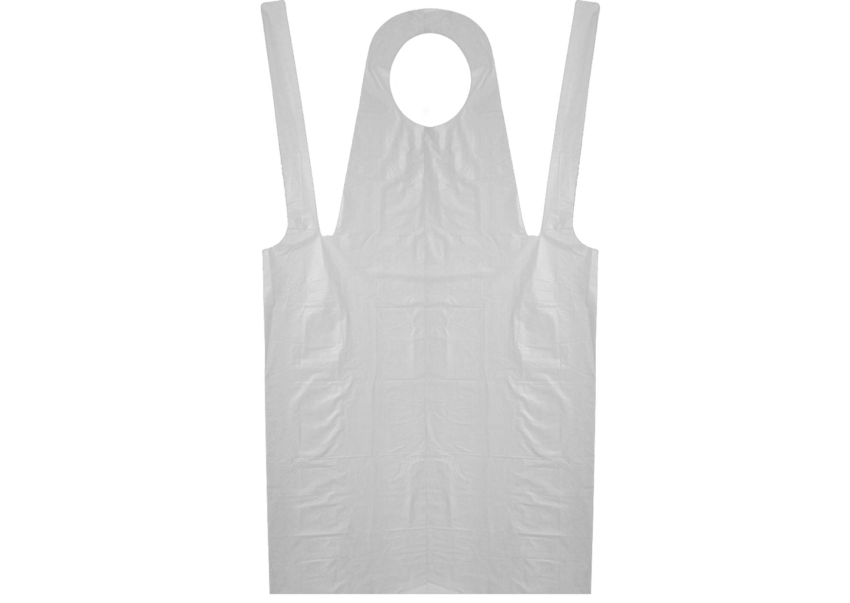 PE foil aprons, white, 70 x 125 cm