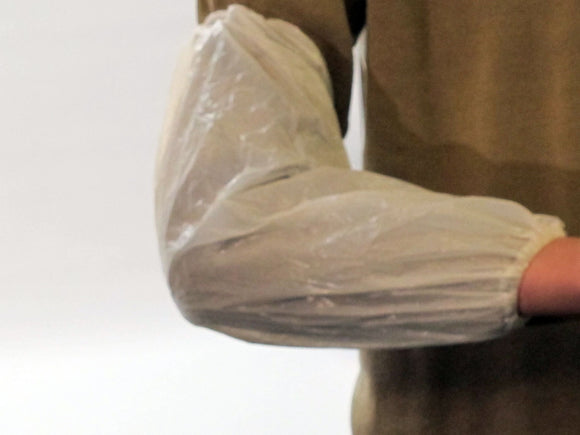 PE-Ärmelschoner, weiss, 400 x 200 mm, 17 µm / 10 Stück