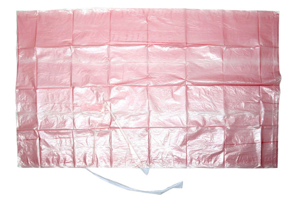 Warmwasserlöslicher Wäschebeutel, transparent rot, 119 Liter