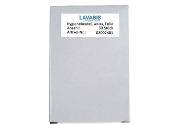 Hygienebeutel, weiss, Folie / 30 Stück - 0