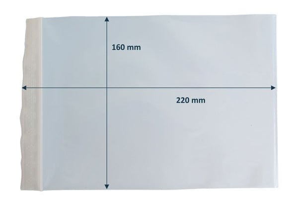 Druckverschlußbeutel, 160 x 220 mm x 90 µm / 20 Stück