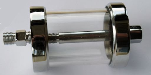 Hydro-Aspirator mit Glas, verchromt