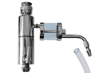 Kit hydro-aspirateur Lavabis chromé avec verre 3 pièces