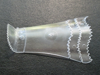 Kinnstütze, Kunststoff, transparent / 10 Stück