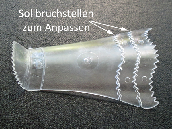 Kinnstütze, Kunststoff, transparent / 10 Stück