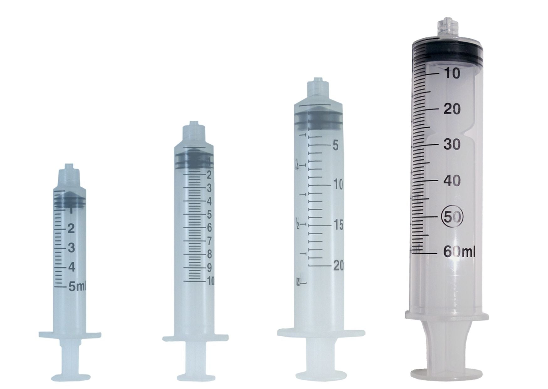 Disposable syringe for screwing, Luer lock attachment, 3-piece, 60 ml - 0