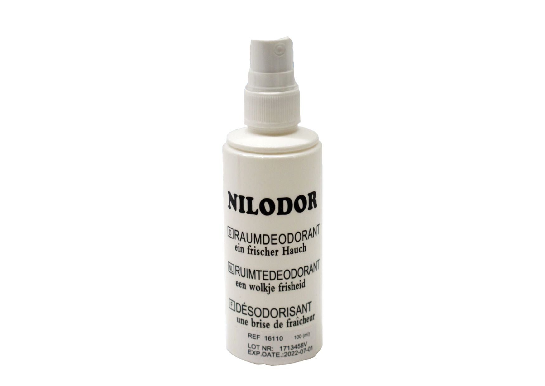 Nilodor pump spray, deodorant concentrate, 100 ml bottle