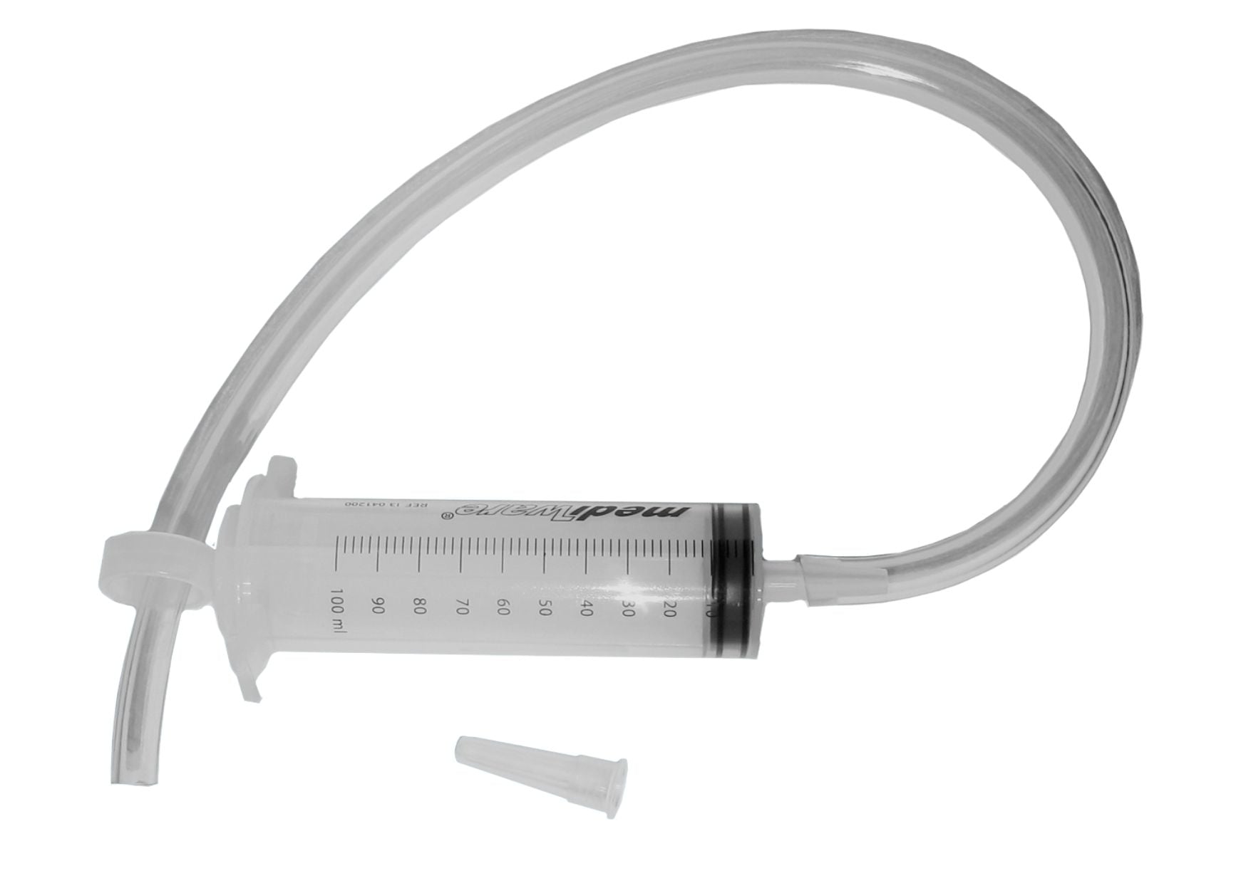 Syringe with suction hose