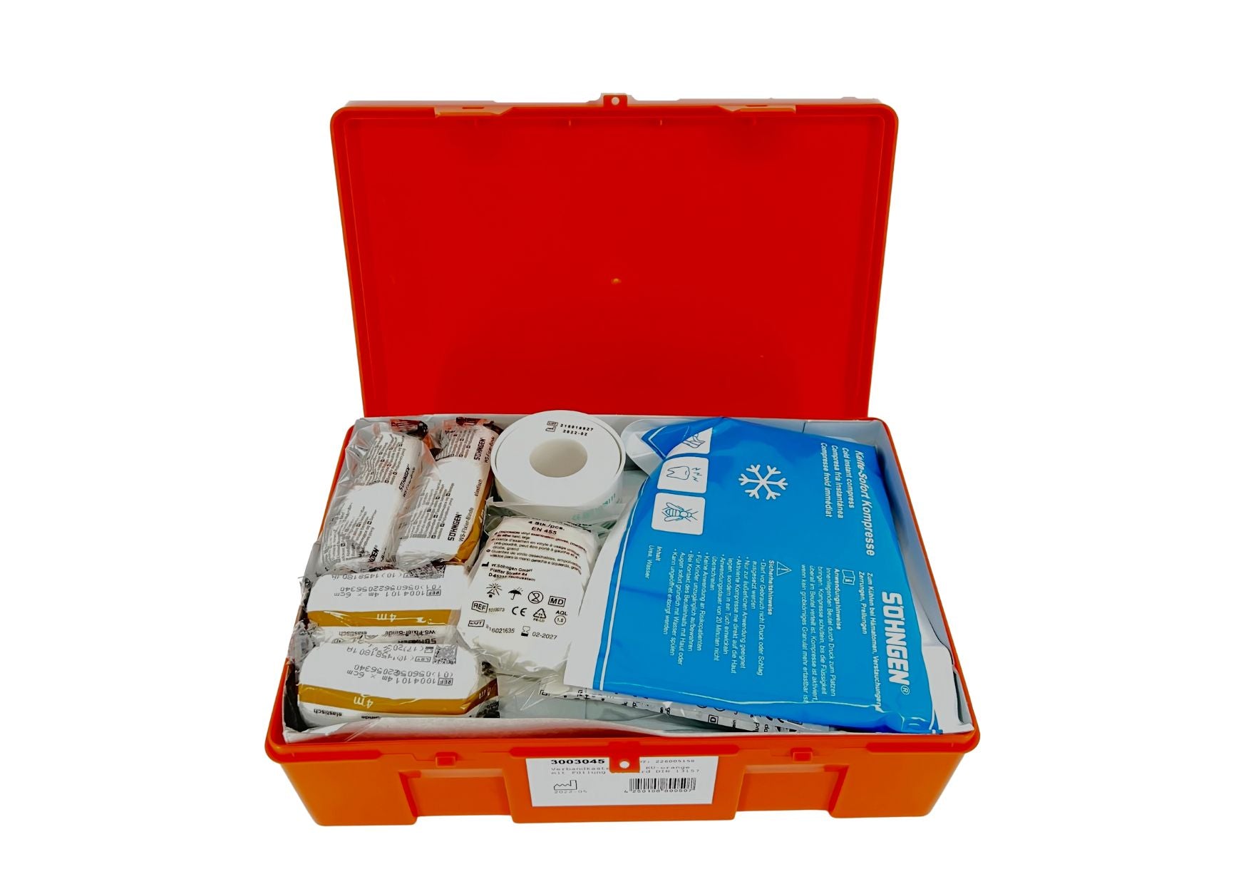 First aid kit small, filled according to DIN 13157, plastic, 72 pieces - 0
