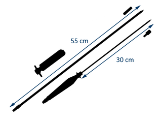 Trokar, DELRIN Grip, 3/16" x 30,5 cm (12"), TP6432
