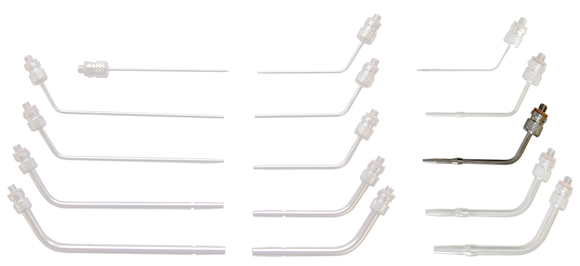 Lavabis Arterienkanüle gebogen 1/8"x2" Tie Collar 12-32 thread-M