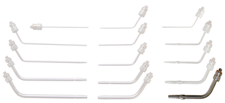 Arterienkanüle, gebogen, 1/4"x2",Tie Collar, 12-32 thread-M