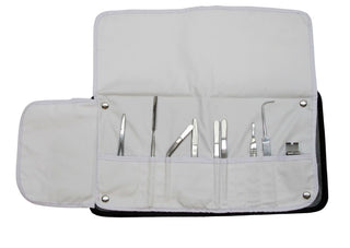 Instrumententasche, Kunstleder/Baumwolle, schwarz/weiß