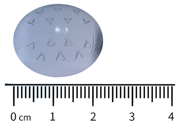 Augenkappen, oval-perforiert-klein, klar / 144 Stück