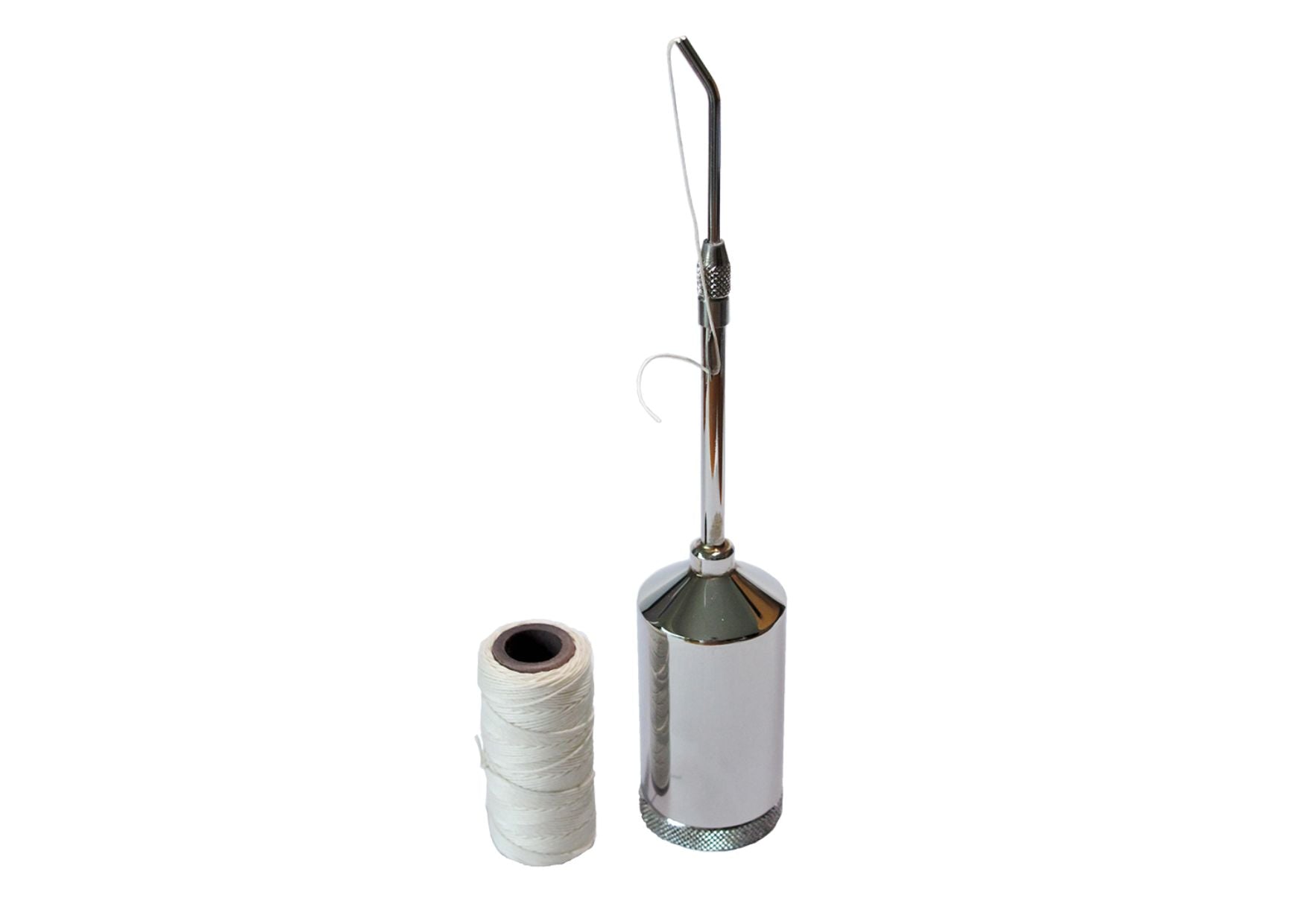 Thread dispenser, with 30 g spool, with blade, chrome-plated