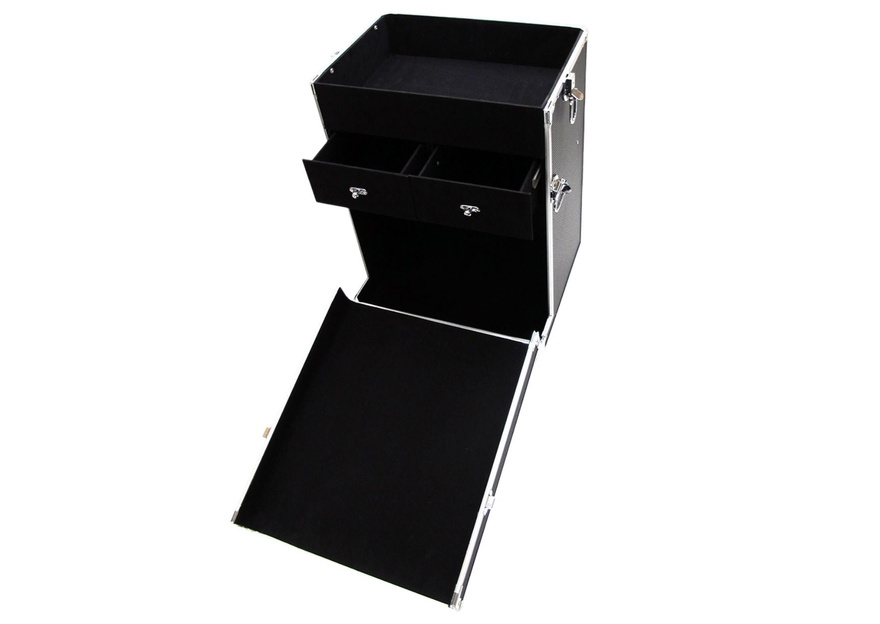 Koffertrolley in schwarz, Abmessungen 340 x 370 x 740 mm