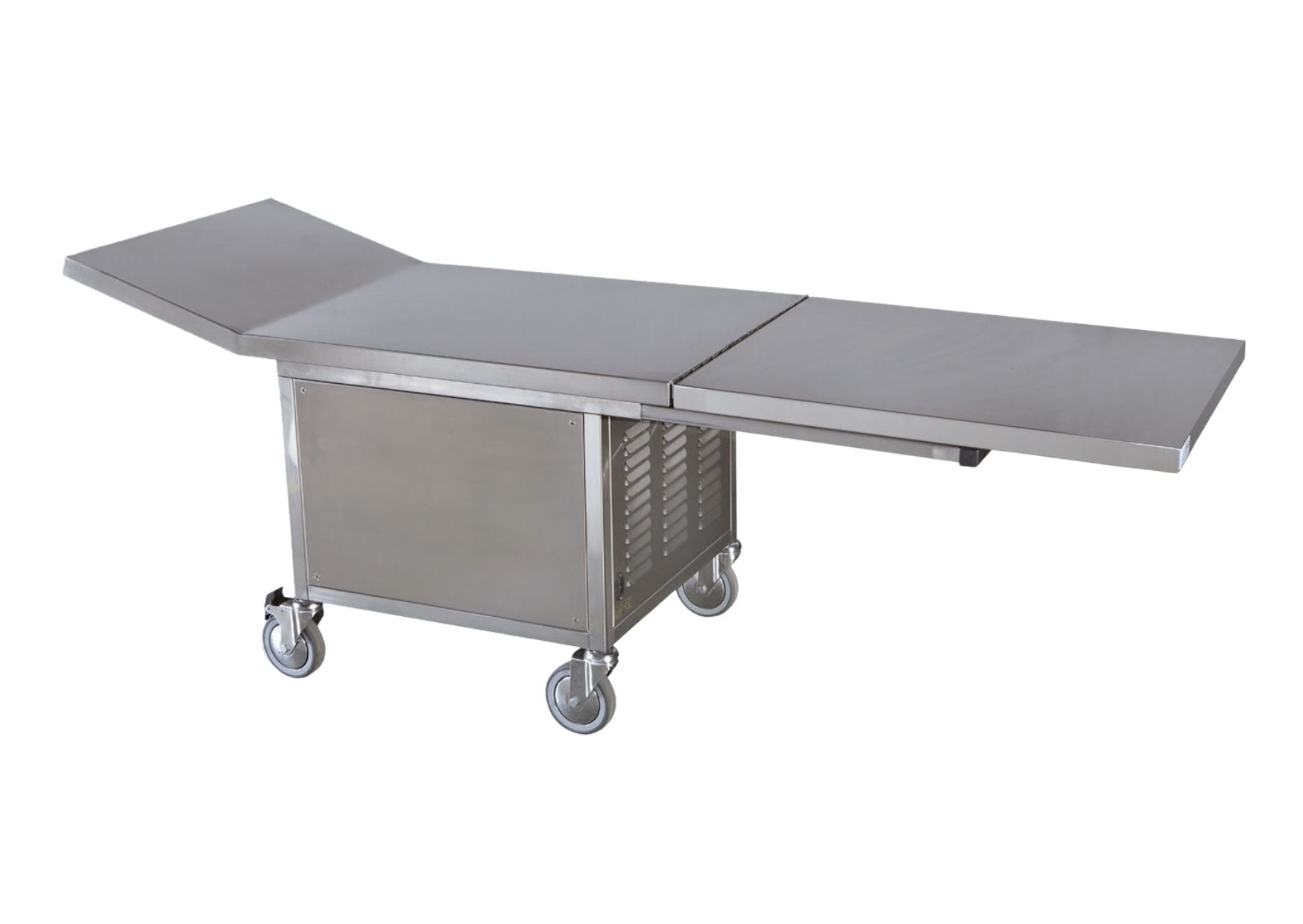 Stainless steel storage table with cooling