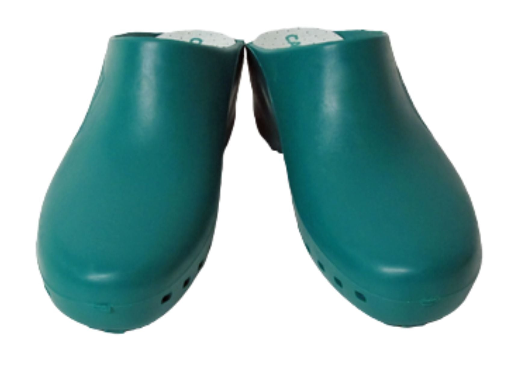 OP clogs, green, with straps