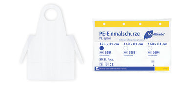 Delantal desechable delantal de papel de aluminio bloqueado