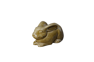 Kaufen sandfarbig Tierurne Hase Keramik