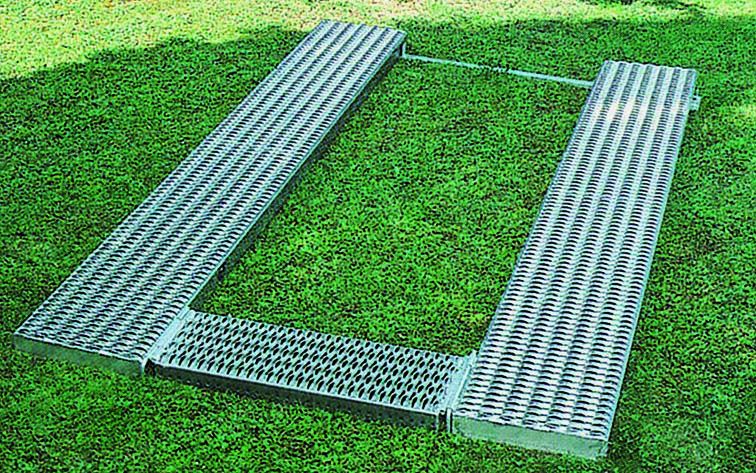 Safety grave gratings 2x1x1