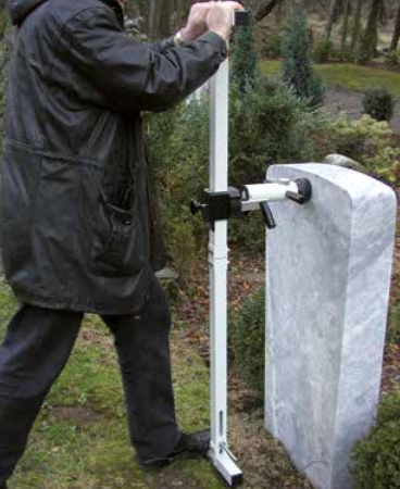 Stability tester for gravestones