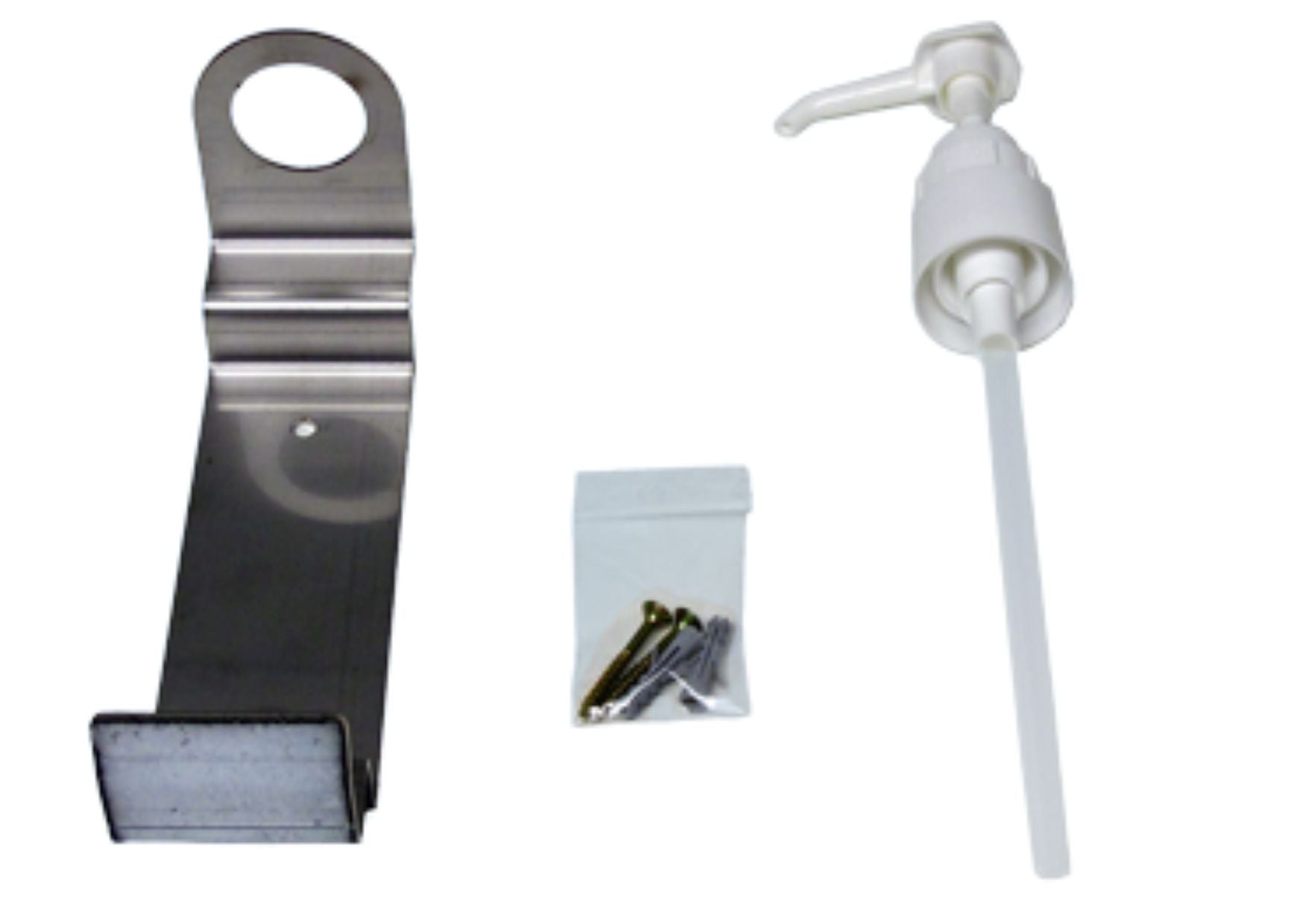 Wall bracket and dosing pump for 1 liter bottle