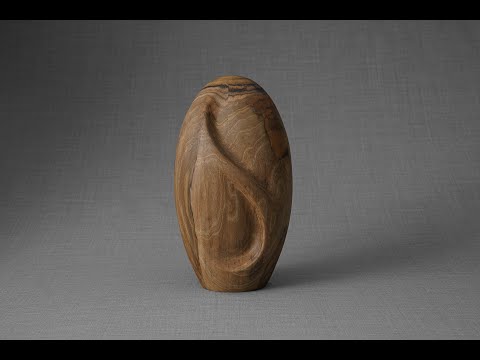 Wooden urn eternity walnut nature-3