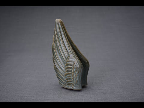 Ceramic memorial urn wing-4